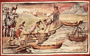 Constructeurs de bateaux indiens mexicains - Spanish School
